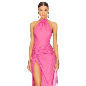 OW Collection Isla Dress in Pink maxi
